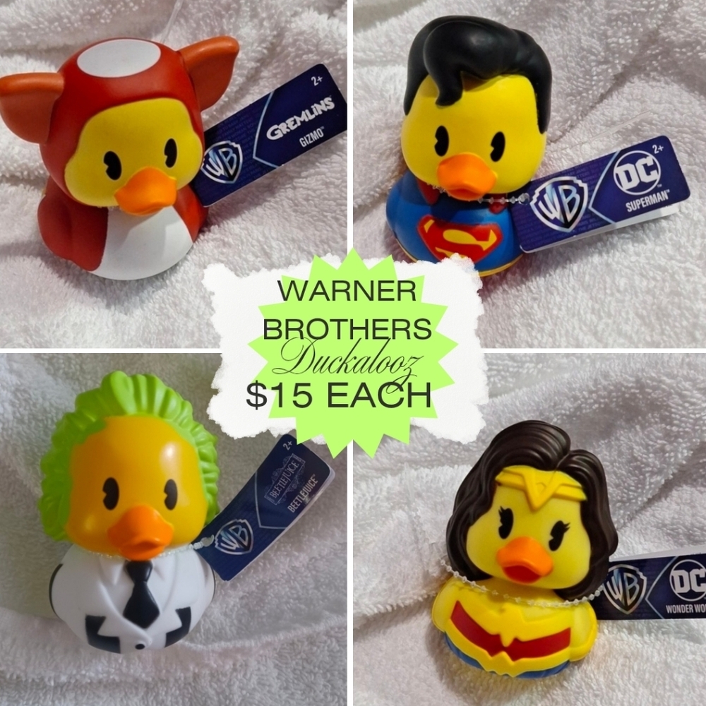Warner Brothers DC Superman Wonder Woman Beetlejuice & Gremlin Ducks